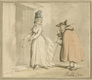 A cortesã, c.1785-1800 de Thomas Rowlandson