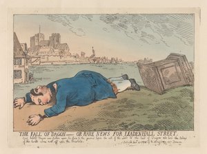 A Queda de Dagon ou Notícias Raras para a Leadenhall Street de Thomas Rowlandson