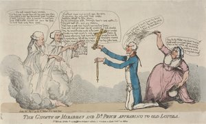 Os fantasmas de Mirabeau e do Dr. Price a aparecerem ao velho Loyola de Thomas Rowlandson