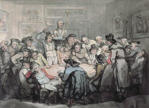 A sala de perigo (aquarela) de Thomas Rowlandson