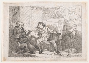 O historiador animando a mente de um jovem pintor, 1784., 1784. de Thomas Rowlandson