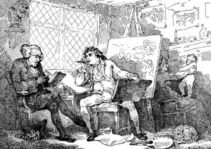 O historiador que anima a mente de um jovem pintor, 1784. de Thomas Rowlandson