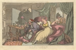 The Honey Moon The English Dance of Death, gravura 13, 1º de agosto de 1814. de Thomas Rowlandson