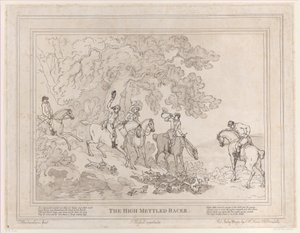 The Hunter from The Life of a Racehorse, or The High-Mettled Racer, 20 de julho de 1789., 20 de julho de 1789 de Thomas Rowlandson