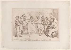 The Last Jig ou Adieu to Old England, 20 de janeiro de 1818., 20 de janeiro de 1818. de Thomas Rowlandson