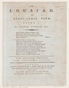 A Lousíada, página de rosto, 1787., 1787. de Thomas Rowlandson