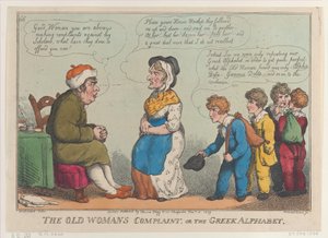 A Queixa da Velha, ou o Alfabeto Grego, 15 de janeiro de 1809., 15 de janeiro de 1809. de Thomas Rowlandson