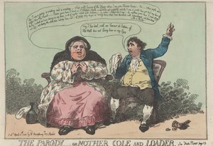 A Paródia — ou a Mãe Cole e o Líder de Thomas Rowlandson