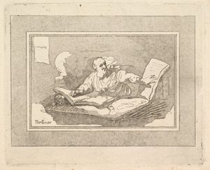 O livro de cópias do velho barbudo filósofo, 1783-87. de Thomas Rowlandson