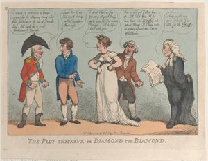 The Plot Thickens, ou Diamond Cut Diamond, 16 de julho de 1809., 16 de julho de 1809. de Thomas Rowlandson