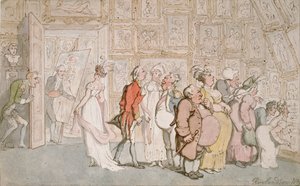 A antessala do pintor de retratos, 1809 de Thomas Rowlandson