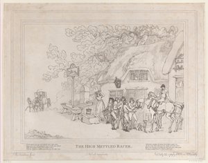 The Post Horse from The Life of a Racehorse, or The High-Mettled Racer, 20 de julho..., 20 de julho de 1789 de Thomas Rowlandson