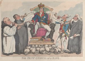 O Conselho Privado de um Rei, 28 de março de 1815., 28 de março de 1815. de Thomas Rowlandson