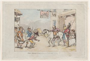A produção de uma casa de correio, 1808., 1808. de Thomas Rowlandson