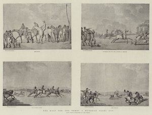 A corrida pelo Derby há cem anos de Thomas Rowlandson