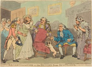 A reconciliação, ou o retorno da Escócia de Thomas Rowlandson