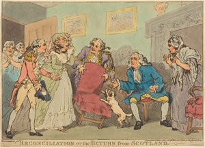 A Reconciliação, ou O Regresso da Escócia de Thomas Rowlandson