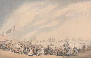 O Regresso da Frota a Great Yarmouth em 1797 de Thomas Rowlandson