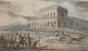 O Rev. Dr. Sintaxe perde seu dinheiro na pista de corrida em York. de Thomas Rowlandson