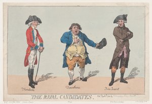 Os Candidatos Rivais, 8 de abril de 1784., 8 de abril de 1784. de Thomas Rowlandson