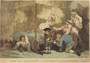 A Triste Descoberta, ou O Aprendiz Sem Graça de Thomas Rowlandson