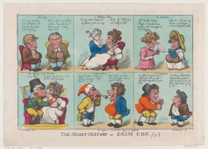 The Secret History of Crim Con, Fig 1, 18 de agosto de 1808., 18 de agosto de 1808. de Thomas Rowlandson