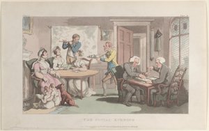 A Noite Social, de The Vicar of Wakefield, 1º de maio de 1817., 1º de maio de 1817. de Thomas Rowlandson