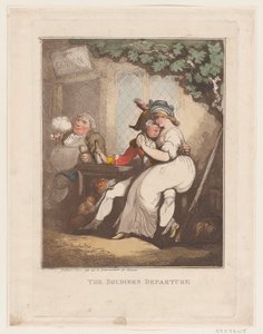 A Partida do Soldado, 10 de outubro de 1799., 10 de outubro de 1799. de Thomas Rowlandson