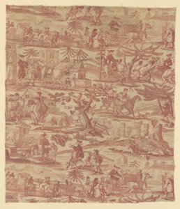 As Viagens do Doutor Sintaxe (Tecido de Mobiliário) de Thomas Rowlandson