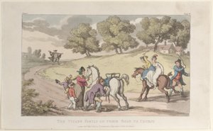 A Família do Vigário a caminho da Igreja, de The Vicar of Wakefield, 1 de maio de 1817., 1 de maio de 1817 de Thomas Rowlandson