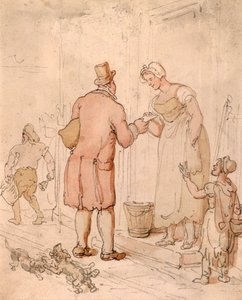 O carteiro, início do século XIX de Thomas Rowlandson