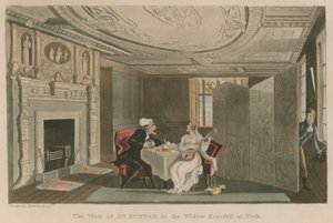 A visita do Dr. Syntax à Viúva Hopefull em York de Thomas Rowlandson