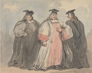 Três estudiosos do clero de Thomas Rowlandson