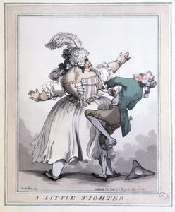 Tighten More - Impressões de Rowlandson, em "The corset in art and morals from the 13th to the 20th century" de F. Libron e H. Clouzot de Thomas Rowlandson