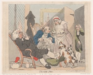 Dízimo Porco, 1º de janeiro de 1790., 1º de janeiro de 1790. de Thomas Rowlandson