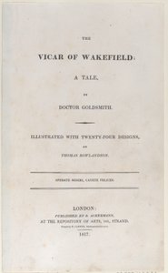 Página de rosto, de The Vicar of Wakefield, 1817., 1817. de Thomas Rowlandson