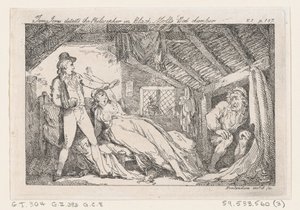 Tom Jones detecta o Filósofo em Black Molls Bedchamber, The History of Tom Jones, a ..., 1792. de Thomas Rowlandson