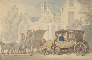 Dois autocarros — Vão viajar pela França de Thomas Rowlandson