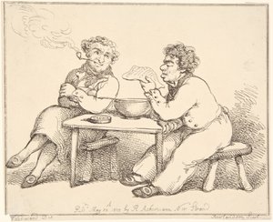 Dois homens à mesa de Thomas Rowlandson