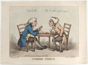 Twopenny Cribbage, [1 de outubro de 1799], reeditado em 1810., [1 de outubro de 1799], reeditado em 1810. de Thomas Rowlandson