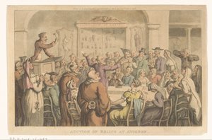 Leilão de relíquias em Avignon
Leilão das Relíquias em Avignon (título sobre o objecto) de Thomas Rowlandson