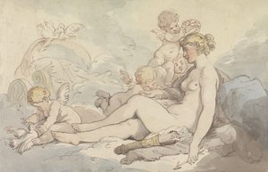 Vénus Coroada por Cupido de Thomas Rowlandson