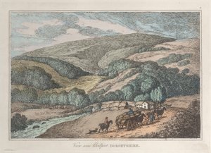 Vista perto de Bridport, Dorsetshire, de Sketches from Nature, 1819-22., 1819-22. de Thomas Rowlandson