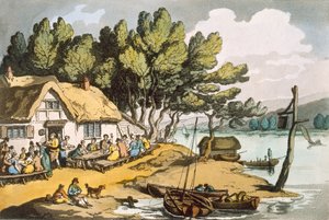 Ver perto de Newport, Isle of Wight, pub. 1822. de Thomas Rowlandson