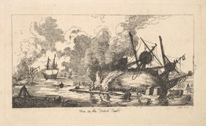 Vista na costa francesa, 1787. de Thomas Rowlandson