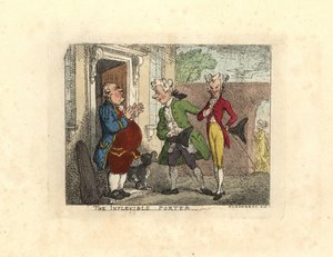Os senhores visitantes recusaram a entrada a uma casa de um criado. de Thomas Rowlandson