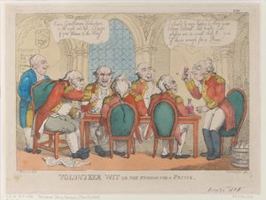 Wit voluntário ou não o suficiente para um Prime, 21 de maio de 1808., 21 de maio de 1808. de Thomas Rowlandson