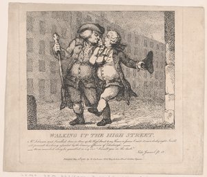 Subindo a High Street, Edimburgo Belezas pitorescas de Boswell, Part the F..., 15 de maio de 1786. de Thomas Rowlandson