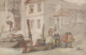 As Antigas Escadas de Wapping de Thomas Rowlandson