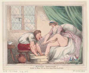 Washing Trotters, 20 de janeiro de 1800., 20 de janeiro de 1800. de Thomas Rowlandson